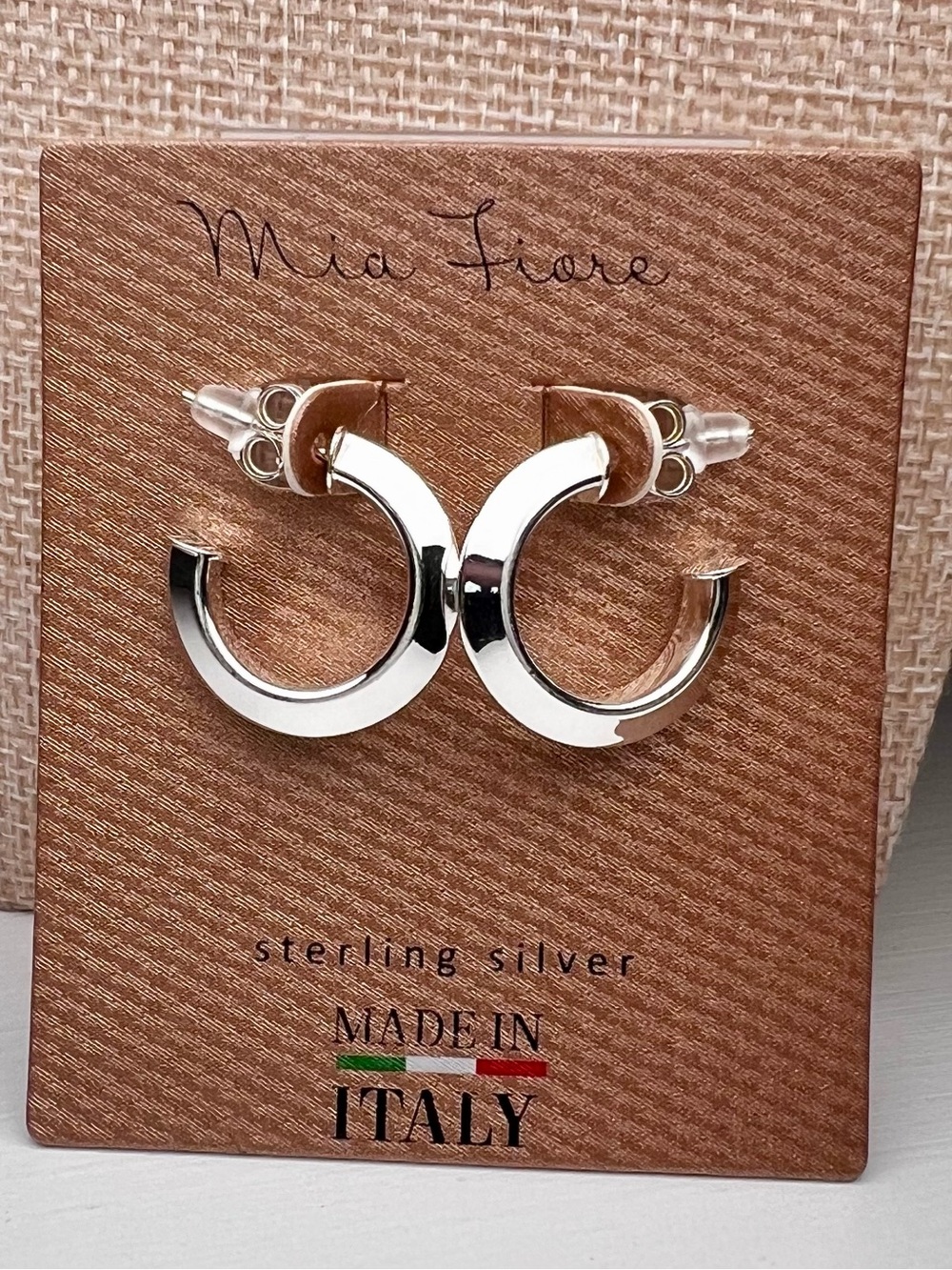 Mia Fiore Sterling Silver Half-Hoop Earrings